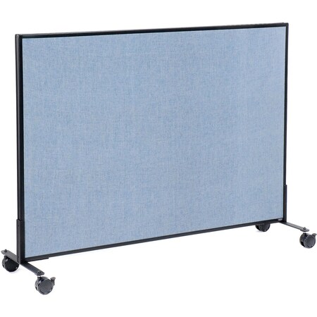 Interion By Global Industrial Interion Mobile Office Partition Panel, 60-1/4inW x 45inH, Blue 694961MBL
